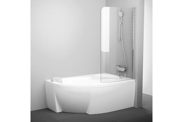 Vanová zástěna Ravak Rosa CVSK1 140/150 jednodílná pevná, lesk/transparent, pravá, 7QRM0C00Y1 Vanová zástěna Ravak Rosa CVSK1 140/150 jednodílná pevná, lesk/transparent, pravá, 7QRM0C00Y1