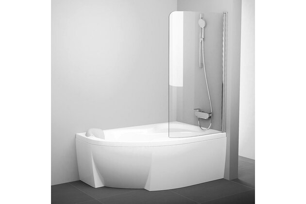 Vanová zástěna Ravak Rosa CVSK1 160/170 jednodílná pevná, lesk/transparent, pravá, 7QRS0C00Y1 Vanová zástěna Ravak Rosa CVSK1 160/170 jednodílná pevná, lesk/transparent, pravá, 7QRS0C00Y1