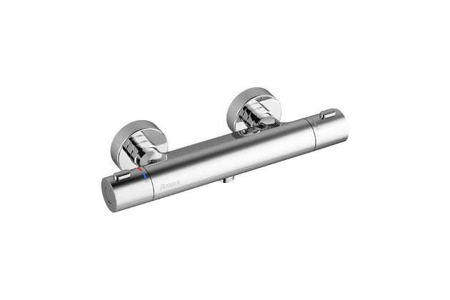 Baterie Ravak Termo sprchová, termostatická nástěnná, bez sprchového setu, chrom, X070096