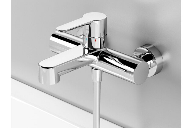 Baterie Ravak Puri vanová nástěnná, bez sprchového setu, chrom, X070115 Baterie Ravak Puri vanová nástěnná, bez sprchového setu, chrom, X070115