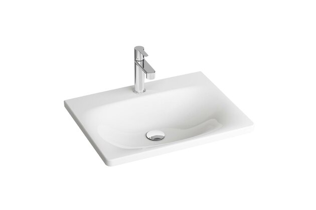 Umyvadlo Ravak Balance 60 nábytkové, s otvorem pro baterii, bez přepadu, bílá, XJX01260000 Umyvadlo Ravak Balance 60 nábytkové, s otvorem pro baterii, bez přepadu, bílá, XJX01260000