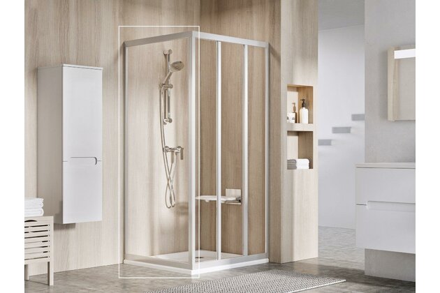 Pevná stěna Ravak Supernova APSS 75 198 jednodílná, satin/transparent, 94030UR2Z1