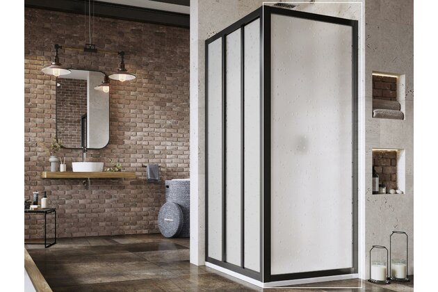 Pevná stěna Ravak Supernova APSS 75 198 jednodílná, černá/pearl, 940303R211