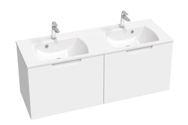 Skříňka pod dvojumyvadlo Ravak SD Classic II 130, bílá, X000001482 Skříňka pod dvojumyvadlo Ravak SD Classic II 130, bílá, X000001482
