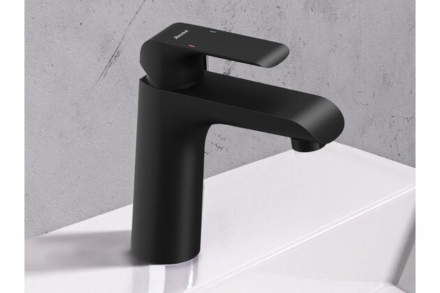 Baterie Ravak Flat umyvadlová, stojánková 151 mm, bez výpusti, černá, X070173 Baterie Ravak Flat umyvadlová, stojánková 151 mm, bez výpusti, černá, X070173
