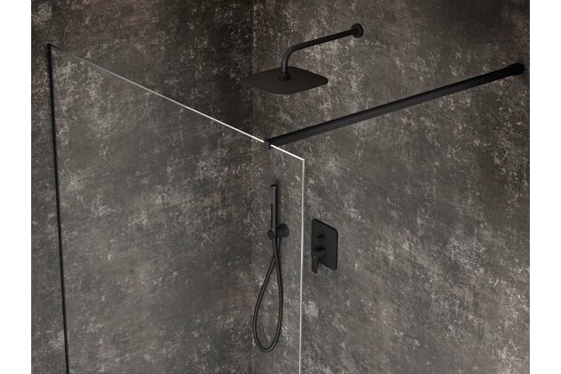 Baterie Ravak Flat vanová sprchová podomítková 2-cestná, bez tělesa, černá, X070179 Baterie Ravak Flat vanová sprchová podomítková 2-cestná, bez tělesa, černá, X070179