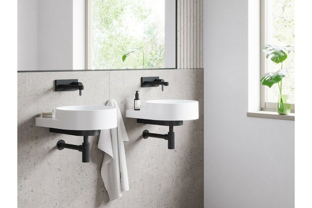 Baterie Ravak Puri umyvadlová podomítková, s tělesem, černá, X070184 Baterie Ravak Puri umyvadlová podomítková, s tělesem, černá, X070184