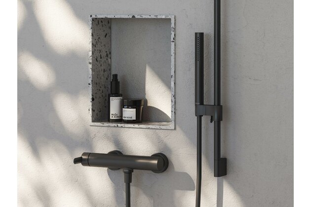 Baterie Ravak Puri sprchová nástěnná, bez sprchového setu, černá, X070187 Baterie Ravak Puri sprchová nástěnná, bez sprchového setu, černá, X070187