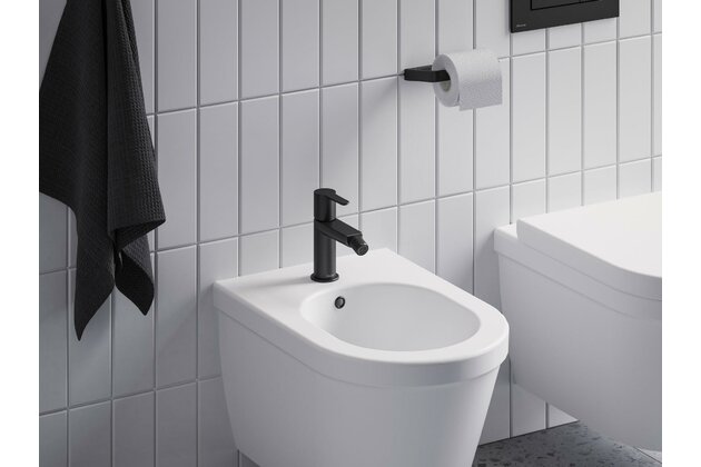 Baterie Ravak Puri bidetová, stojánková 151 mm s výpustí ClickClack, černá, X070189 Baterie Ravak Puri bidetová, stojánková 151 mm s výpustí ClickClack, černá, X070189