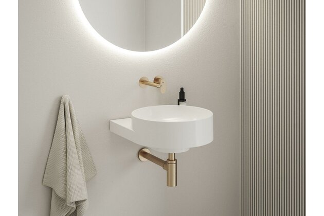 Umyvadlo Ravak Yard 40 tenkostěnné na konzoli, bez otvoru pro baterii, bez přepadu, bílá, XJX01040000