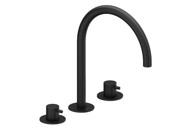 Baterie Ravak Espirit ES 018.00 umyvadlová, stojánková 3-otvorová 270 mm, bez výpusti, černá mat, X070275 Baterie Ravak Espirit ES 018.00 umyvadlová, stojánková 3-otvorová 270 mm, bez výpusti, černá mat, X070275