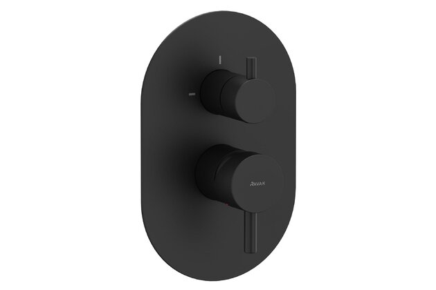 Baterie Ravak Espirit ES 065.00 RB E podomítková 2-cestná, bez tělesa, černá mat, X070288 Baterie Ravak Espirit ES 065.00 RB E podomítková 2-cestná, bez tělesa, černá mat, X070288