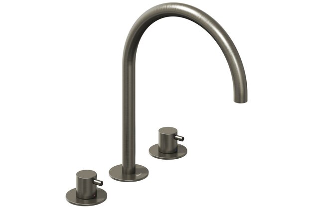 Baterie Ravak Espirit ES 018.00 umyvadlová, stojánková 3-otvorová 270 mm, bez výpusti, grafit, X070312 Baterie Ravak Espirit ES 018.00 umyvadlová, stojánková 3-otvorová 270 mm, bez výpusti, grafit, X070312