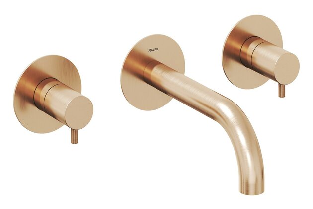 Baterie Ravak Espirit ES 021.00 vanová podomítková, s tělesem, růžové zlato, X070351 Baterie Ravak Espirit ES 021.00 vanová podomítková, s tělesem, růžové zlato, X070351