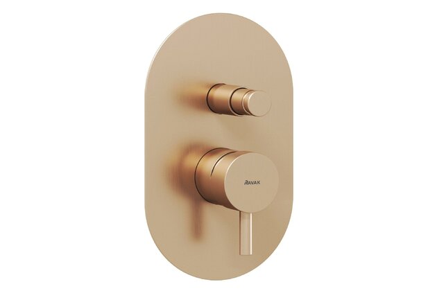 Baterie Ravak Espirit ES 061.00 podomítková 2-cestná, s tělesem, růžové zlato, X070358 Baterie Ravak Espirit ES 061.00 podomítková 2-cestná, s tělesem, růžové zlato, X070358
