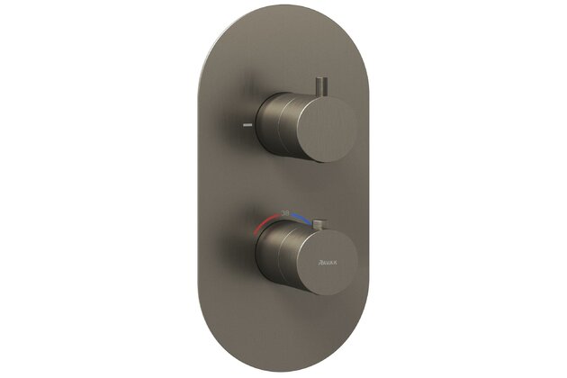 Baterie Ravak Espirit ES 063.00 podomítková, termostatická 2-cestná, bez tělesa, grafit, X070323 Baterie Ravak Espirit ES 063.00 podomítková, termostatická 2-cestná, bez tělesa, grafit, X070323