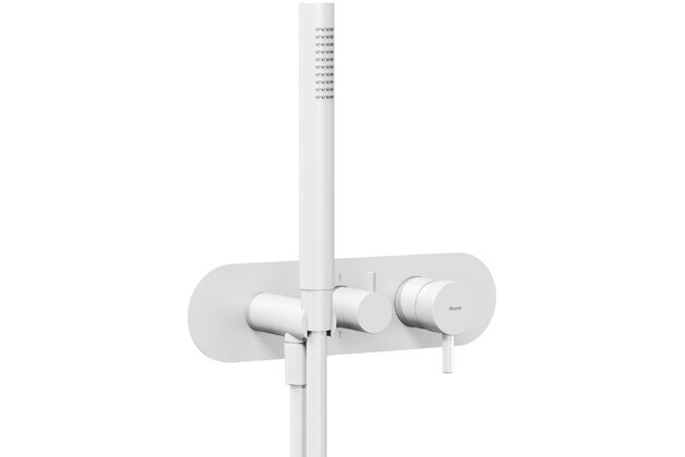 Baterie Ravak Espirit ES 065.00 RB D podomítková 2-cestná, bez tělesa, se sprchovým setem, bílá mat, X070250 Baterie Ravak Espirit ES 065.00 RB D podomítková 2-cestná, bez tělesa, se sprchovým setem, bílá mat, X070250