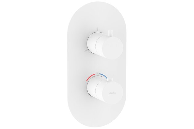 Baterie Ravak Espirit ES 067.00 podomítková, termostatická 3-cestná, bez tělesa, bílá mat, X070252 Baterie Ravak Espirit ES 067.00 podomítková, termostatická 3-cestná, bez tělesa, bílá mat, X070252