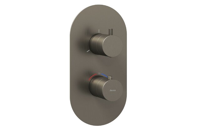 Baterie Ravak Espirit ES 067.00 podomítková, termostatická 3-cestná, bez tělesa, grafit, X070326 Baterie Ravak Espirit ES 067.00 podomítková, termostatická 3-cestná, bez tělesa, grafit, X070326