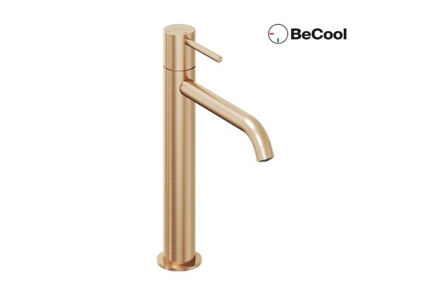 Baterie Ravak Espirit ES 014.00 umyvadlová, stojánková 250 mm s funkcí BeCool, bez výpusti, růžové zlato, X070403