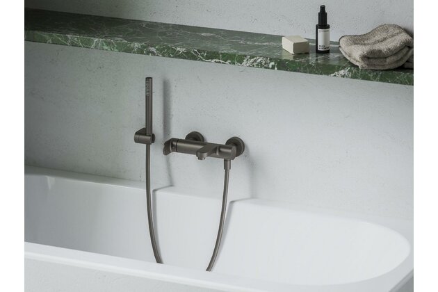 Baterie Ravak Eleganta EL022.00 vanová nástěnná, bez sprchového setu, grafit, X070330