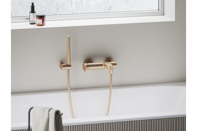 Baterie Ravak Eleganta EL022.00 vanová nástěnná, bez sprchového setu, růžové zlato, X070367