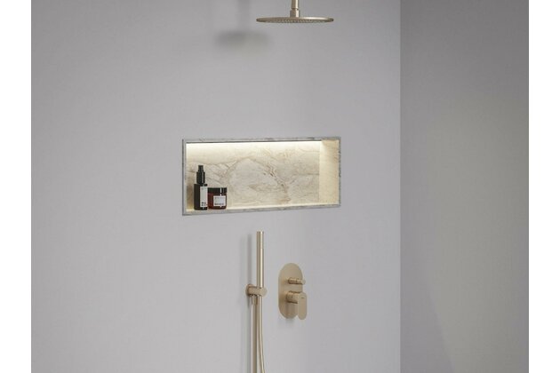 Baterie Ravak Eleganta EL 061.00 podomítková 2-cestná, s tělesem, růžové zlato, X070372 Baterie Ravak Eleganta EL 061.00 podomítková 2-cestná, s tělesem, růžové zlato, X070372