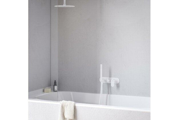 Baterie Ravak Eleganta EL 068.00 RB D podomítková 3-cestná, bez tělesa, se sprchovým setem, bílá mat, X070259 Baterie Ravak Eleganta EL 068.00 RB D podomítková 3-cestná, bez tělesa, se sprchovým setem, bílá mat, X070259