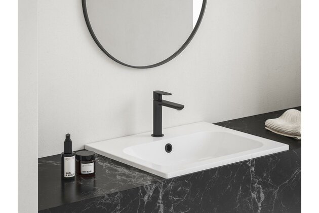 Baterie Ravak Eleganta EL012.00 umyvadlová, stojánková 170 mm s funkcí BeCool, bez výpusti, černá mat, X070411 Baterie Ravak Eleganta EL012.00 umyvadlová, stojánková 170 mm s funkcí BeCool, bez výpusti, černá mat, X070411