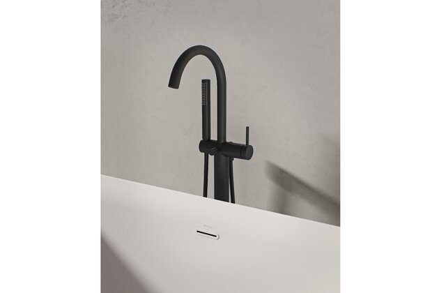 Baterie do podlahy Ravak Freedom vanová do podlahy, bez tělesa, se sprchovým setem, černá mat, X070437 Baterie do podlahy Ravak Freedom vanová do podlahy, bez tělesa, se sprchovým setem, černá mat, X070437