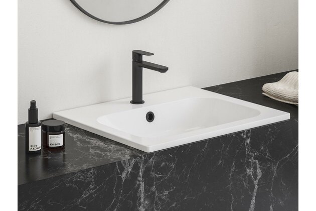 Krytka přepadu Ravak pro umyvadlo, černá mat, X01808 Krytka přepadu Ravak pro umyvadlo, černá mat, X01808