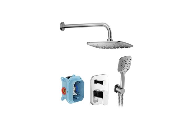 Sprchová souprava Ravak 10° Free podomítková sedmidílná, chrom, X07S011 Sprchová souprava Ravak 10° Free podomítková sedmidílná, chrom, X07S011