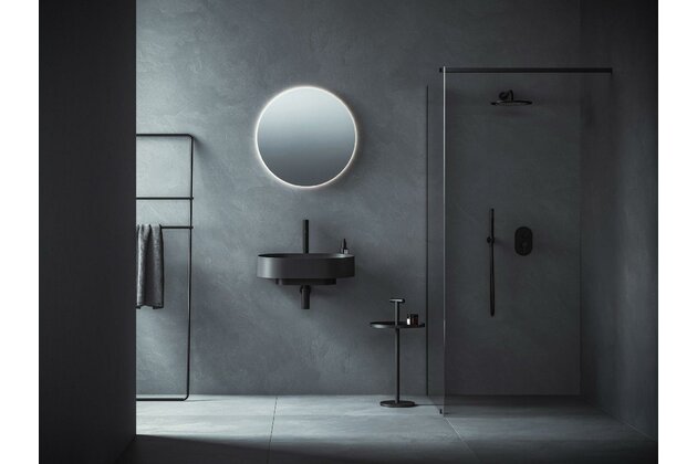 Umyvadlo Ravak Yard 60 tenkostěnné na konzoli, s otvorem pro baterii, bez přepadu, černá mat, XJX0D260002 Umyvadlo Ravak Yard 60 tenkostěnné na konzoli, s otvorem pro baterii, bez přepadu, černá mat, XJX0D260002