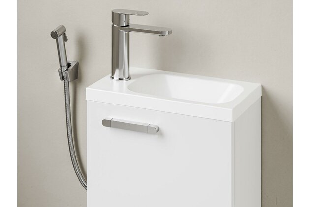 Baterie Ravak Chrome II umyvadlová, stojánková 175 mm s bidetovou sprškou a držákem, bez výpusti, chrom, X070450 Baterie Ravak Chrome II umyvadlová, stojánková 175 mm s bidetovou sprškou a držákem, bez výpusti, chrom, X070450