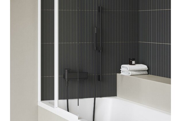 Baterie Ravak Chrome II vanová nástěnná, bez sprchového setu, černá, X070463