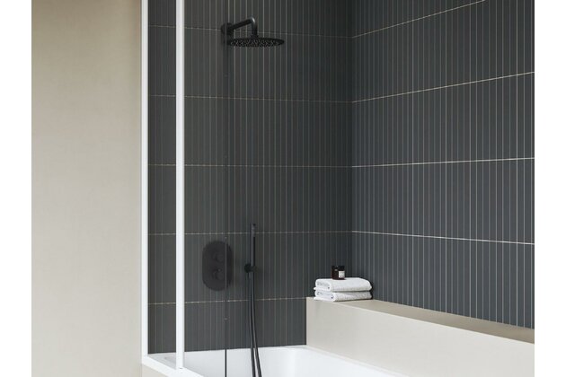 Baterie Ravak Chrome II podomítková, termostatická 3-cestná, bez tělesa, černá, X070469