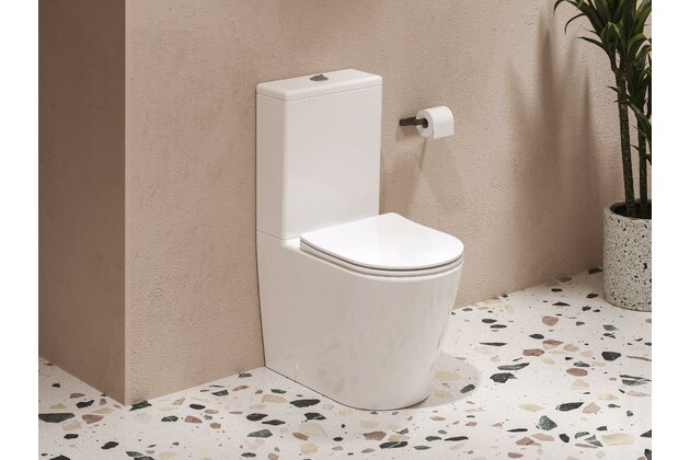 WC Ravak Elegant RimOff kombi set odpad vario bilé, X01872 WC Ravak Elegant RimOff kombi set odpad vario bilé, X01872