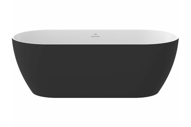 Vana Ravak Freedom O Tec 170x77 oválná akrylátová volně stojící, černá/bílá, krytka odtoku černáC, CD51700000