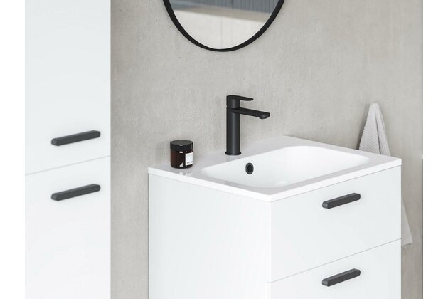 Umyvadlo Ravak Chrome Slim 70 nábytkové, s otvorem pro baterii, s přepadem, bílá, XJG01170001