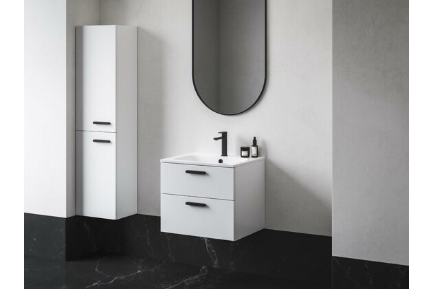 Vysoká skříňka Ravak SB Chrome II 39, bílá, levá madlo 152 mm, černá, X000001748 Vysoká skříňka Ravak SB Chrome II 39, bílá, levá madlo 152 mm, černá, X000001748