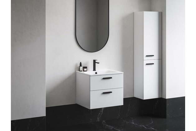 Vysoká skříňka Ravak SB Chrome II 39, bílá, pravá madlo 152 mm, černá, X000001749 Vysoká skříňka Ravak SB Chrome II 39, bílá, pravá madlo 152 mm, černá, X000001749