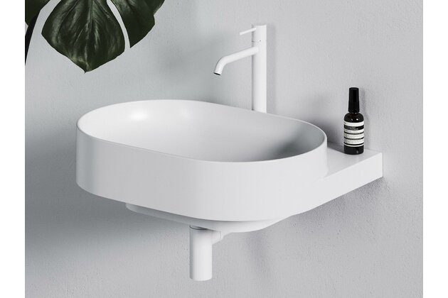 Umyvadlo Ravak Yard 60 tenkostěnné na konzoli, s otvorem pro baterii, bez přepadu, bílá mat, XJX0E260001 Umyvadlo Ravak Yard 60 tenkostěnné na konzoli, s otvorem pro baterii, bez přepadu, bílá mat, XJX0E260001