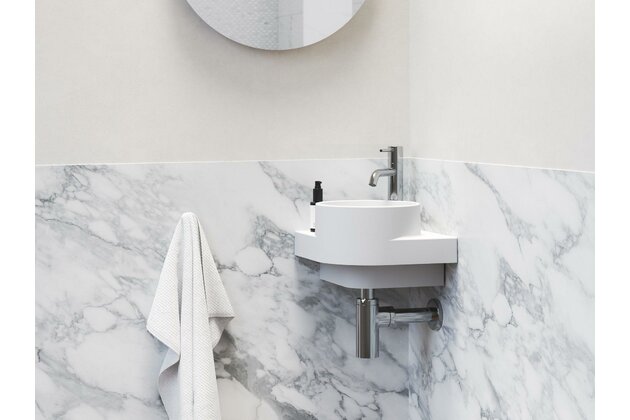 Umývátko Yard 28 C rohové tenkosteněnné na konzoli, s otvorem na baterii, bez přepadu, černá mat, XJX0E228001 Umývátko Yard 28 C rohové tenkosteněnné na konzoli, s otvorem na baterii, bez přepadu, černá mat, XJX0E228001