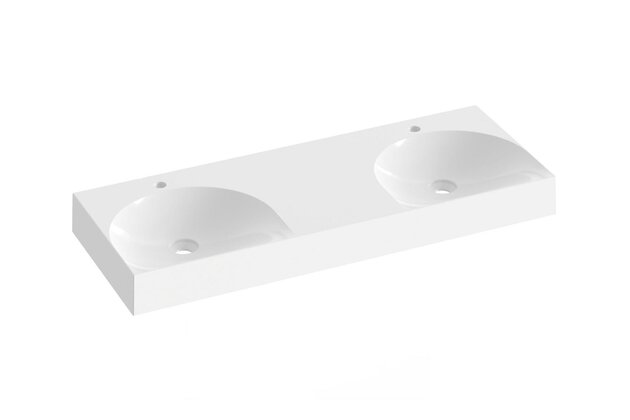Dvojumyvadlo Ravak Lite 120 nábytkové, s otvorem pro baterii, bez přepadu, bílá, XJX01212001 Dvojumyvadlo Ravak Lite 120 nábytkové, s otvorem pro baterii, bez přepadu, bílá, XJX01212001