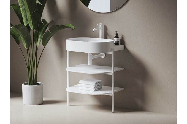 Konstrukce pod umyvadlo Ravak Yard Policový nábytek Yard 60 s policemi, bílá mat, D80000E005