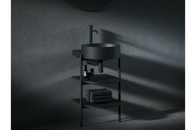 Konstrukce pod umyvadlo Ravak Yard Policový nábytek Yard 40 s policemi, černá mat, D80000D004