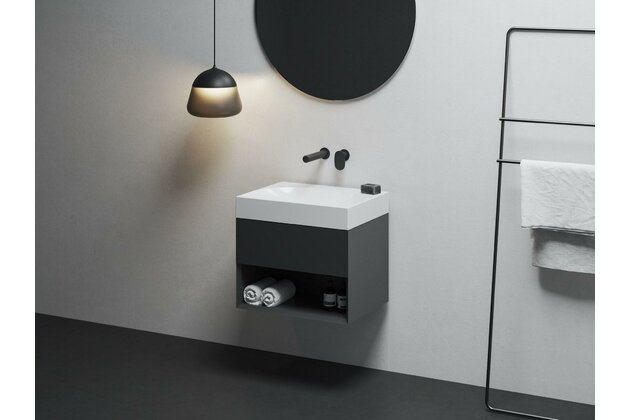 Skříňka pod umyvadlo Ravak SD Lite 60, černá mat, X000001856 Skříňka pod umyvadlo Ravak SD Lite 60, černá mat, X000001856