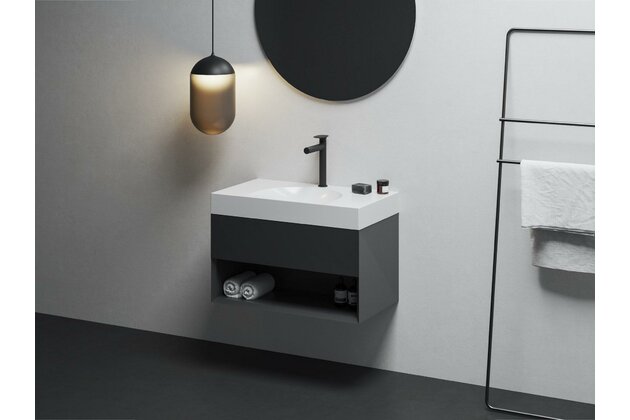 Skříňka pod umyvadlo Ravak SD Lite 80, černá mat, X000001862 Skříňka pod umyvadlo Ravak SD Lite 80, černá mat, X000001862