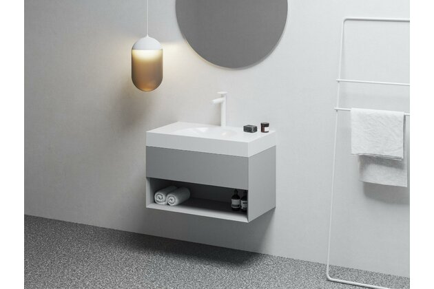 Skříňka pod umyvadlo Ravak SD Lite 80, smoke grey, X000001865