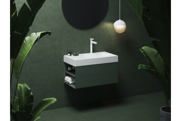 Skříňka pod umyvadlo Ravak SD Lite 80, grey green, levá, X000001876 Skříňka pod umyvadlo Ravak SD Lite 80, grey green, levá, X000001876